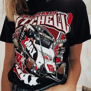Drag racing vintage graphic nascar style tee